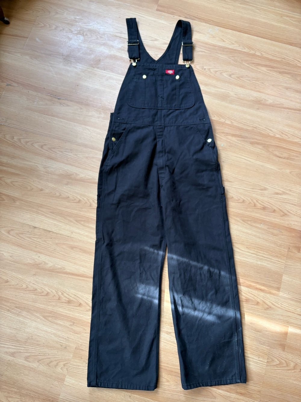 Dickies Brown cotton Canvas Overalls Utility Pockets 32x30
